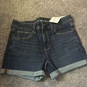 American Eagle Outfitters Blue Jean Shorts Classic Cuffed Design